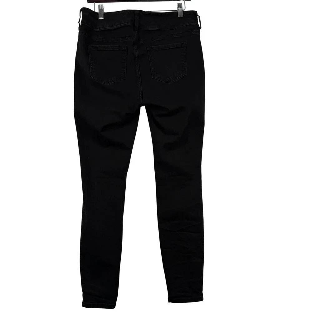 Torrid 12R Jegging Effortless Edgy Black Distressed Ripped Knee Skinny Jeans EUC - Picture 3 of 9